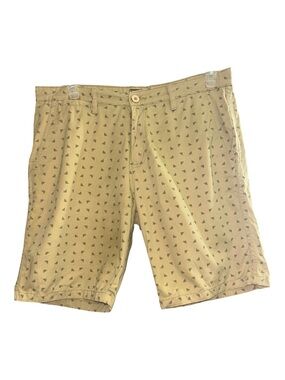 Max & Cleo Men's Tan Shorts with Small Triangle Print